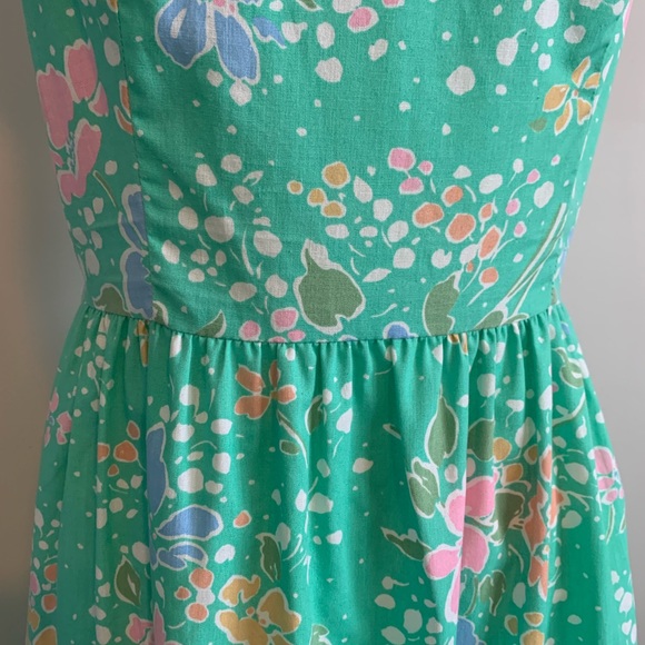 CALIFORNIA POPPY by LANZ  Vintage 1960’s Tie Strap  Floral Dress. - Picture 4 of 10